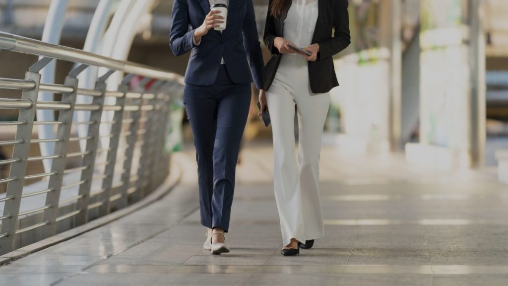 Business women walking